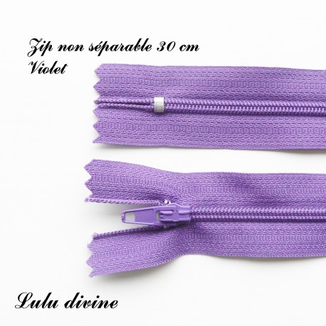 Fermeture éclair 30 cm Violet