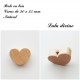 Perle en bois Coeur 30 x 25 mm