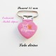 Pince coeur 25 mm : Petite princesse (rose Couronne)