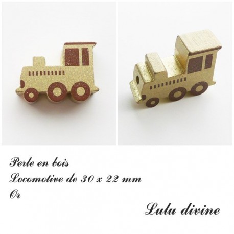 Perle en bois Train / Locomotive 