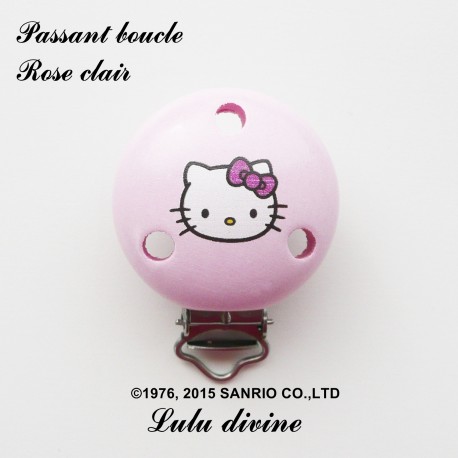 Pince bois boucle Hello kitty