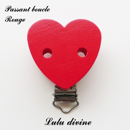 Pince bois boucle Coeur