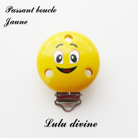 Pince bois boucle Smiley 