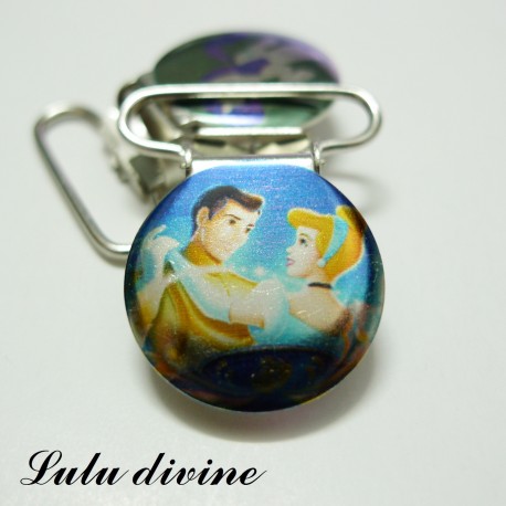 Pince 25 mm : Bleu Princesse Cendrillon & son prince