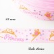 Ruban rose clair Baguette Couronne Princess de 22 mm