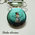 Pince 25 mm : Fond ciel Bonhomme de neige