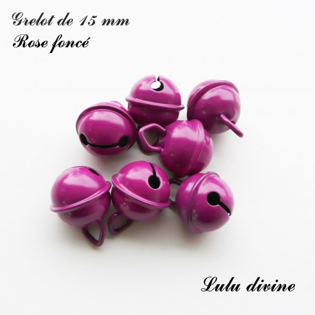 Grelot 15 mm : Rose foncé