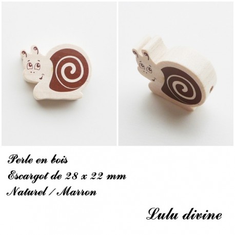 Perle en bois Escargot 