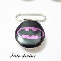 Pince 25 mm : Batman Noir/Rose