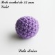 Perle en crochet Ronde Ø 25 mm