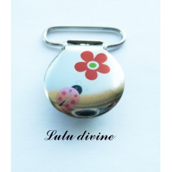 Pince 25 mm : Coccinelle rose