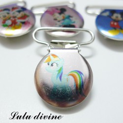 Pince 25 mm : Poney Rainbow Dash