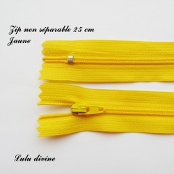 Fermeture éclair 25 cm Jaune