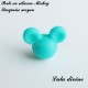 Perle en silicone ronde Mickey