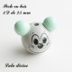 Perle en bois 3D Tête de souris