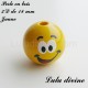 Perle en bois 3D Smiley