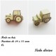 Perle en bois Tracteur