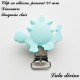 Clip silicone 20 mm Dinosaure