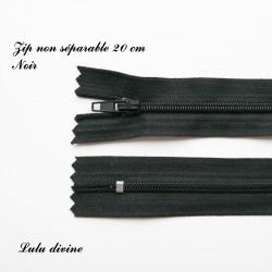 Fermeture éclair 20 cm Noire