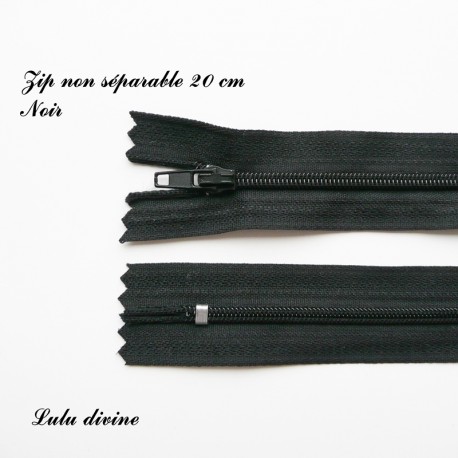 Fermeture zip noir 20cm