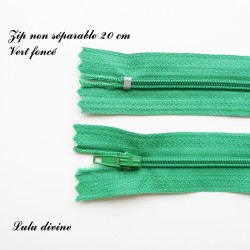 Fermeture éclair 20 cm vert foncé