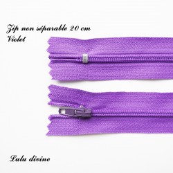 Fermeture éclair 20 cm Violet