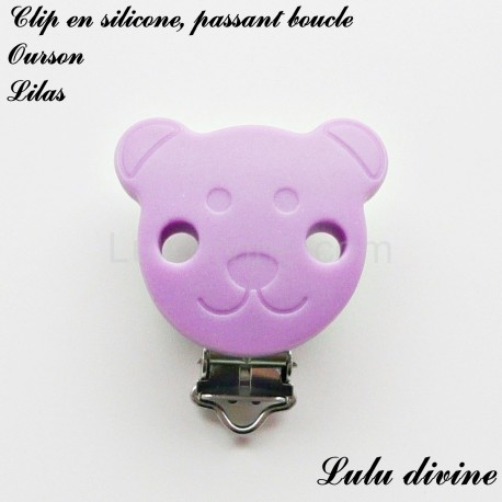 Clip silicone boucle Ourson