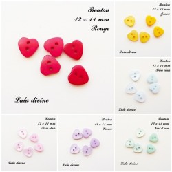 Bouton Coeur 12 x 11 mm