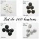 Bouton Rond 18 mm, 100 boutons