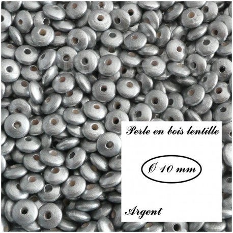 Perle en bois Lentille Ø 10 mm