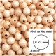 Perle en bois Ronde 12 mm (Lot de 30 perles)