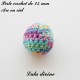 Perle en crochet Ronde Ø 25 mm