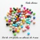 100 perles ronde silicone 9 mm
